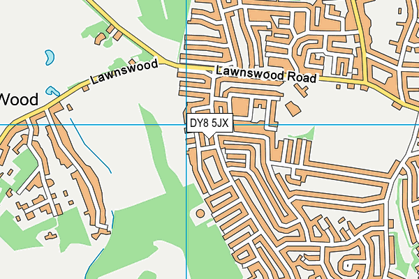 DY8 5JX map - OS VectorMap District (Ordnance Survey)