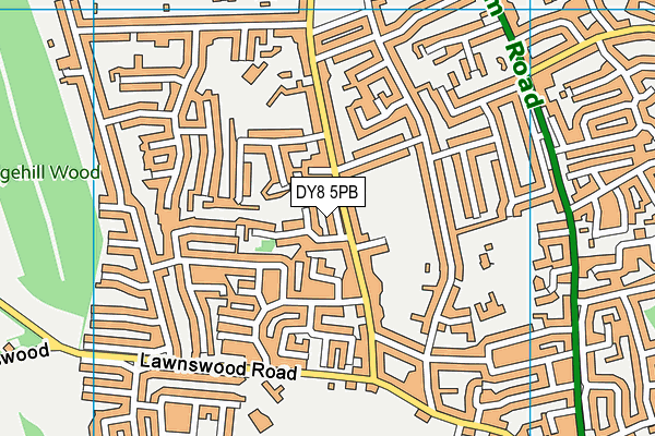 DY8 5PB map - OS VectorMap District (Ordnance Survey)