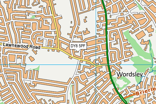 DY8 5PF map - OS VectorMap District (Ordnance Survey)