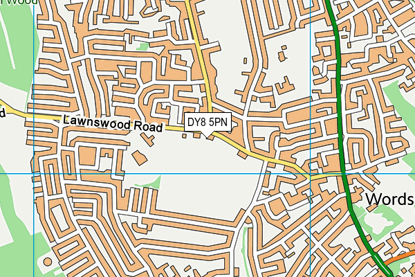 King George V Park (Wordsley) map (DY8 5PN) - OS VectorMap District (Ordnance Survey)