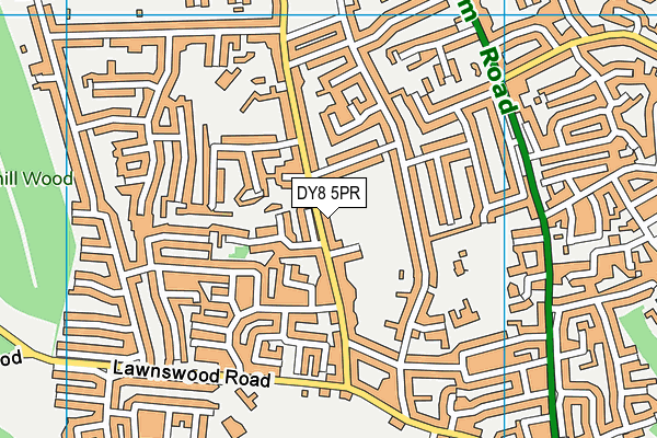 DY8 5PR map - OS VectorMap District (Ordnance Survey)