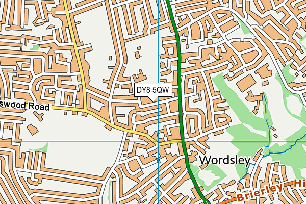 DY8 5QW map - OS VectorMap District (Ordnance Survey)