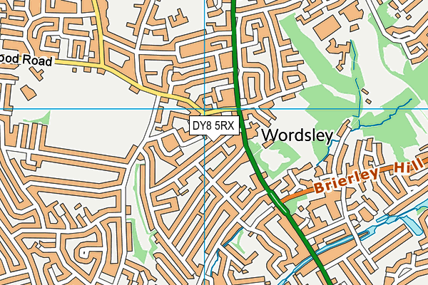 DY8 5RX map - OS VectorMap District (Ordnance Survey)