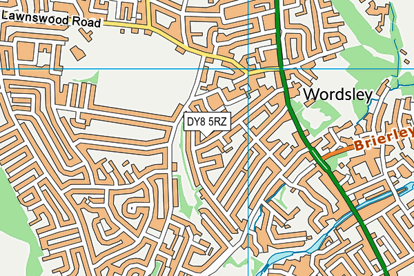 DY8 5RZ map - OS VectorMap District (Ordnance Survey)