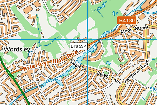 The Wordsley School Business & Enterprise & Music College map (DY8 5SP) - OS VectorMap District (Ordnance Survey)