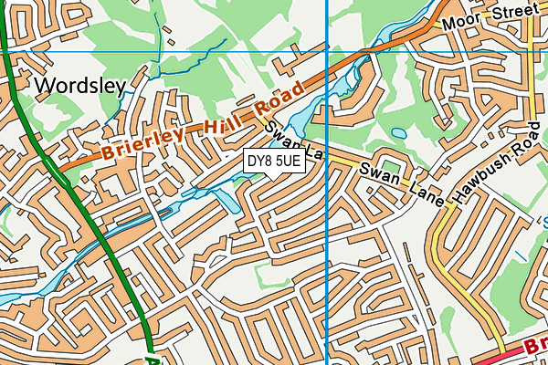 DY8 5UE map - OS VectorMap District (Ordnance Survey)