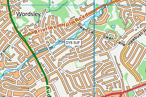 DY8 5UF map - OS VectorMap District (Ordnance Survey)