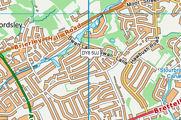 DY8 5UJ map - OS VectorMap District (Ordnance Survey)