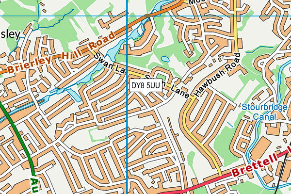 DY8 5UU map - OS VectorMap District (Ordnance Survey)