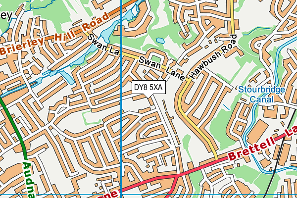 DY8 5XA map - OS VectorMap District (Ordnance Survey)