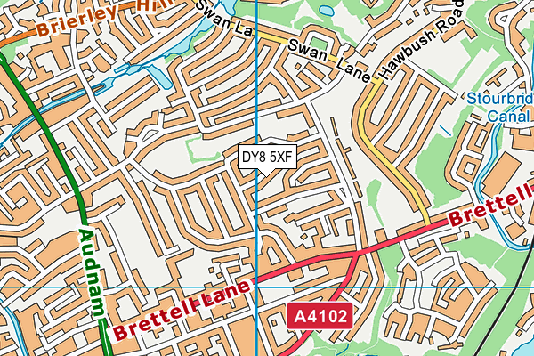 DY8 5XF map - OS VectorMap District (Ordnance Survey)
