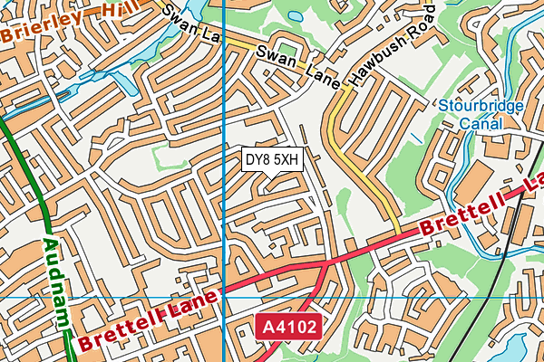 DY8 5XH map - OS VectorMap District (Ordnance Survey)