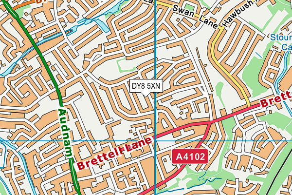 DY8 5XN map - OS VectorMap District (Ordnance Survey)