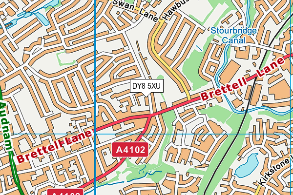 DY8 5XU map - OS VectorMap District (Ordnance Survey)