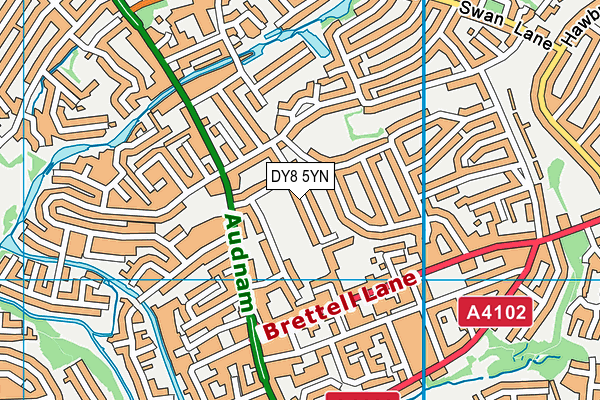 Brook Primary School map (DY8 5YN) - OS VectorMap District (Ordnance Survey)