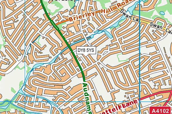 DY8 5YS map - OS VectorMap District (Ordnance Survey)
