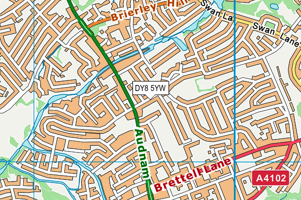 DY8 5YW map - OS VectorMap District (Ordnance Survey)