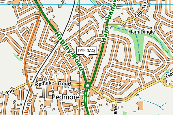 DY9 0AQ map - OS VectorMap District (Ordnance Survey)