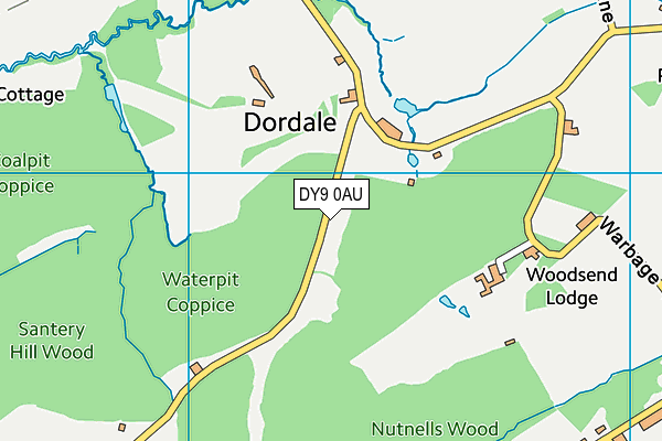 DY9 0AU map - OS VectorMap District (Ordnance Survey)