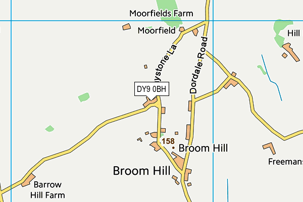 DY9 0BH map - OS VectorMap District (Ordnance Survey)