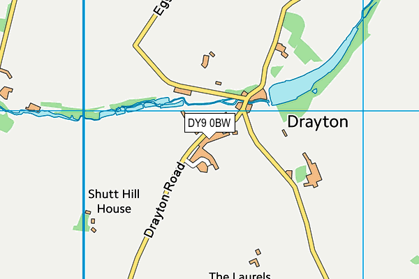 DY9 0BW map - OS VectorMap District (Ordnance Survey)