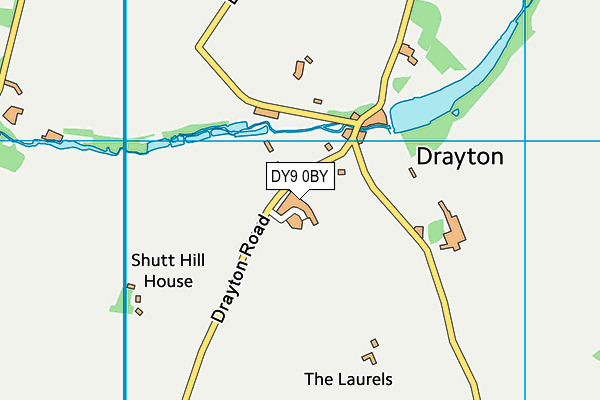 DY9 0BY map - OS VectorMap District (Ordnance Survey)