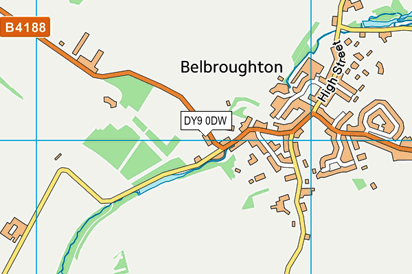Belbroughton Cricket Club map (DY9 0DW) - OS VectorMap District (Ordnance Survey)
