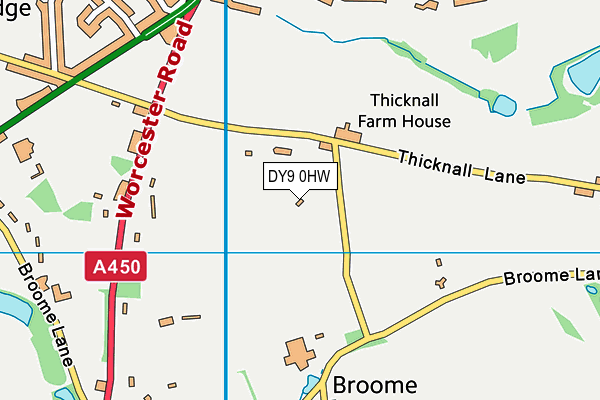 DY9 0HW map - OS VectorMap District (Ordnance Survey)
