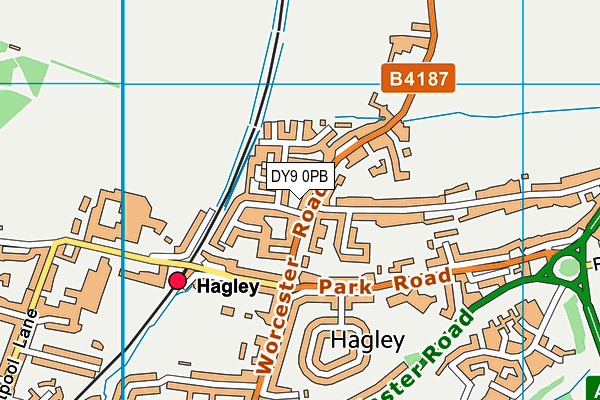 DY9 0PB map - OS VectorMap District (Ordnance Survey)