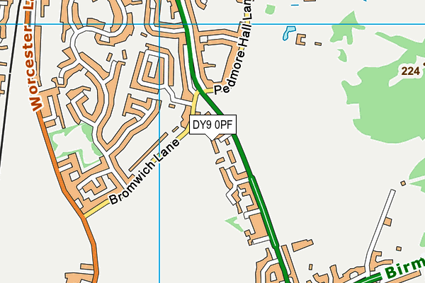 DY9 0PF map - OS VectorMap District (Ordnance Survey)