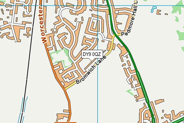 DY9 0QZ map - OS VectorMap District (Ordnance Survey)