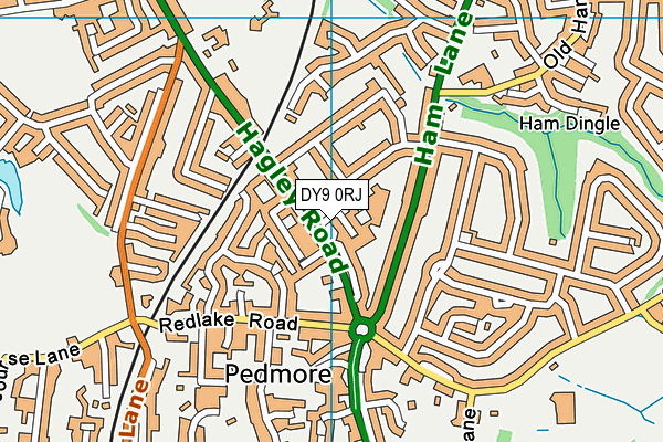 DY9 0RJ map - OS VectorMap District (Ordnance Survey)