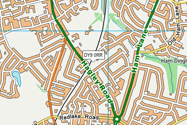 DY9 0RR map - OS VectorMap District (Ordnance Survey)