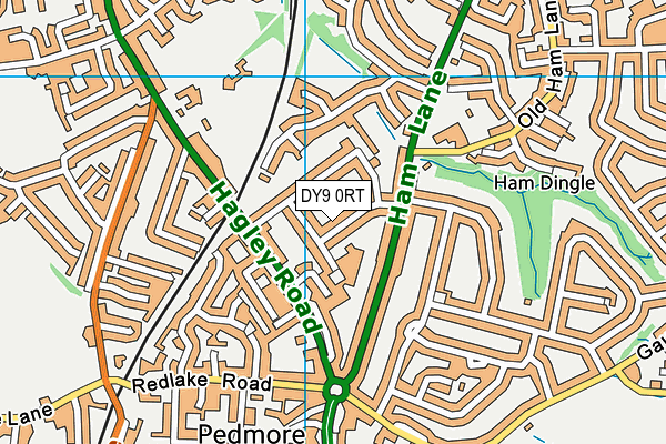 DY9 0RT map - OS VectorMap District (Ordnance Survey)