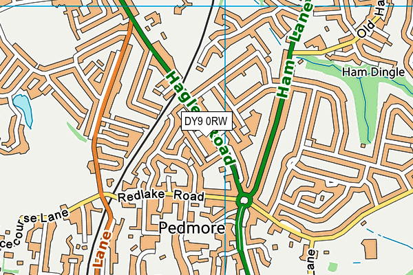 DY9 0RW map - OS VectorMap District (Ordnance Survey)