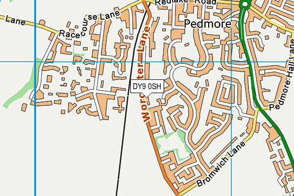 DY9 0SH map - OS VectorMap District (Ordnance Survey)