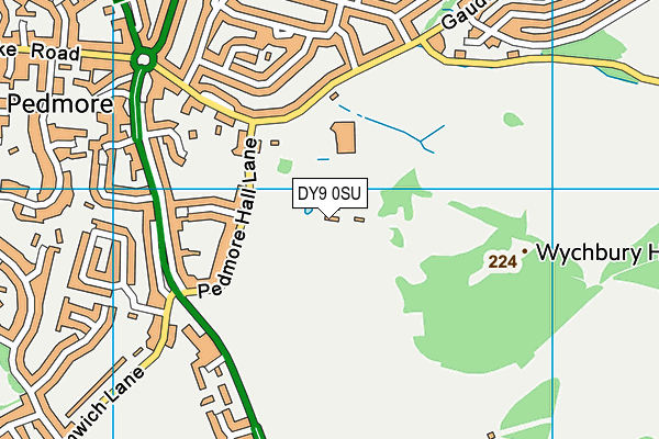DY9 0SU map - OS VectorMap District (Ordnance Survey)