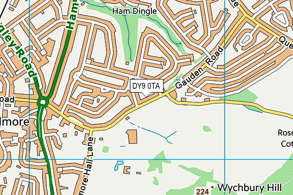 DY9 0TA map - OS VectorMap District (Ordnance Survey)