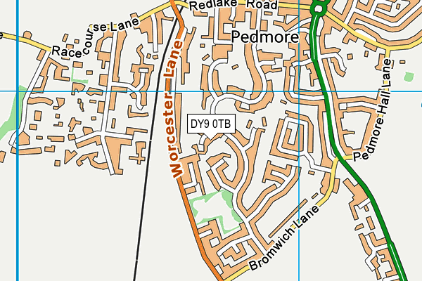 DY9 0TB map - OS VectorMap District (Ordnance Survey)
