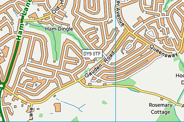 DY9 0TF map - OS VectorMap District (Ordnance Survey)