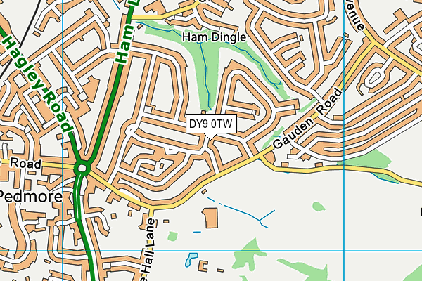 DY9 0TW map - OS VectorMap District (Ordnance Survey)