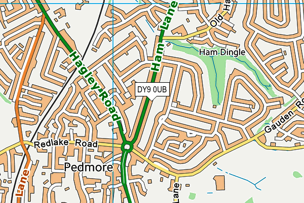 DY9 0UB map - OS VectorMap District (Ordnance Survey)