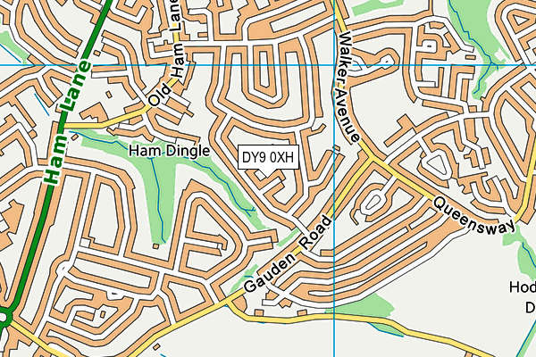 DY9 0XH map - OS VectorMap District (Ordnance Survey)
