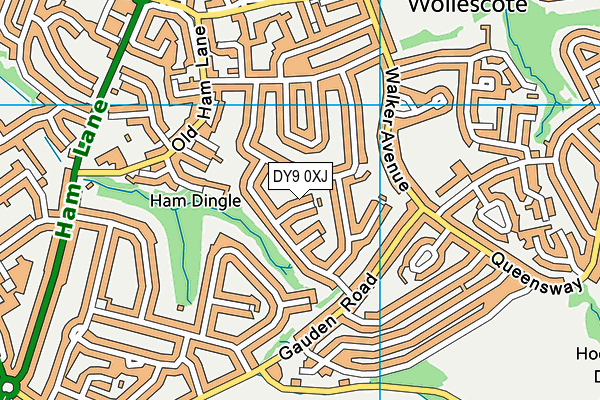DY9 0XJ map - OS VectorMap District (Ordnance Survey)