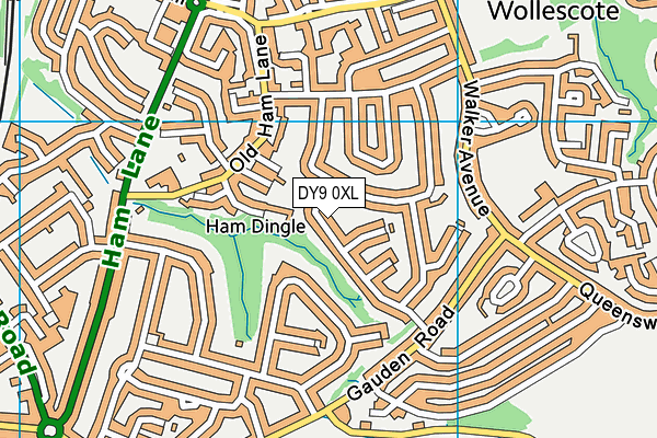 DY9 0XL map - OS VectorMap District (Ordnance Survey)