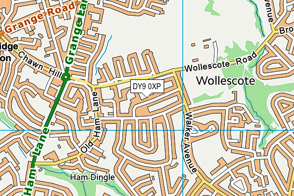 DY9 0XP map - OS VectorMap District (Ordnance Survey)