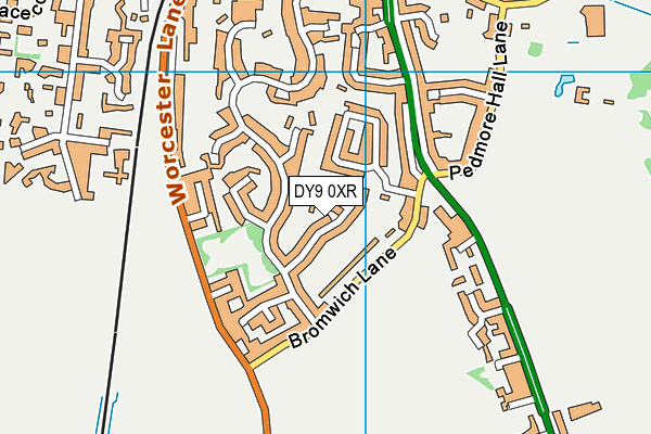 DY9 0XR map - OS VectorMap District (Ordnance Survey)
