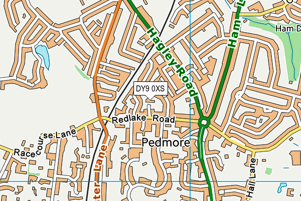 DY9 0XS map - OS VectorMap District (Ordnance Survey)
