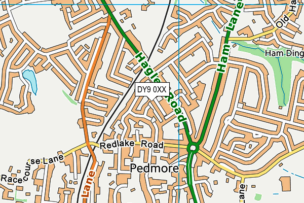 DY9 0XX map - OS VectorMap District (Ordnance Survey)