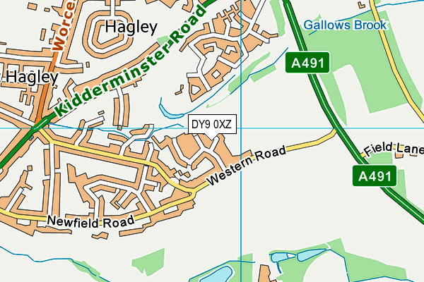 DY9 0XZ map - OS VectorMap District (Ordnance Survey)